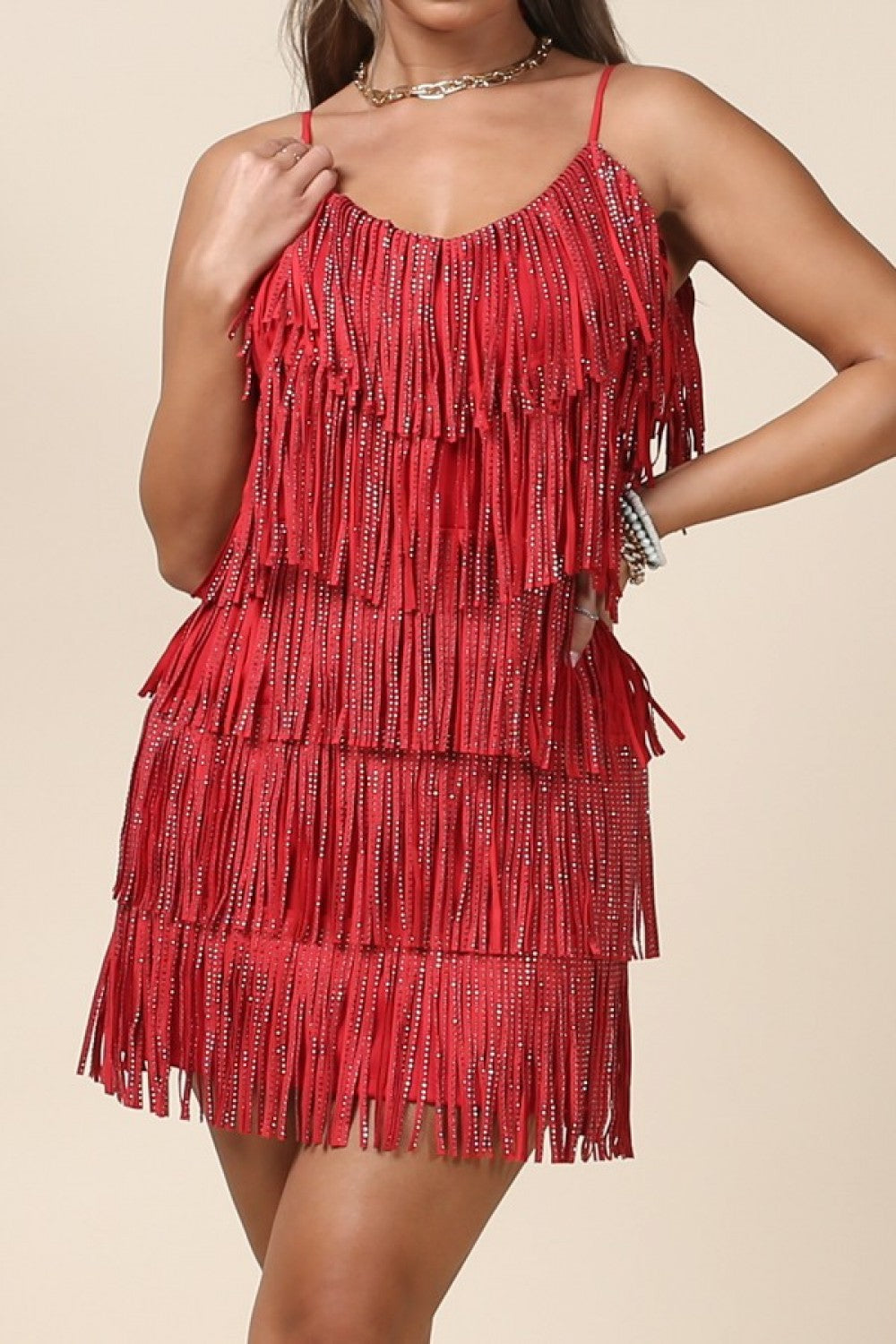 open lace back dress Plus size Vegas Style Sequined Fringed Dress – Glam Essentials